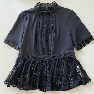 Black lace blouse
